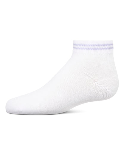 Girls' Ziggy Double Ring Cotton Blend Anklet Sock : Color: Lavender