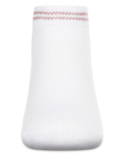 Girls' Ziggy Double Ring Cotton Blend Anklet Sock : Color: Peachy Pink