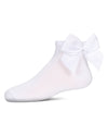 Girls' Bow Back Anklet Socks : Color: White