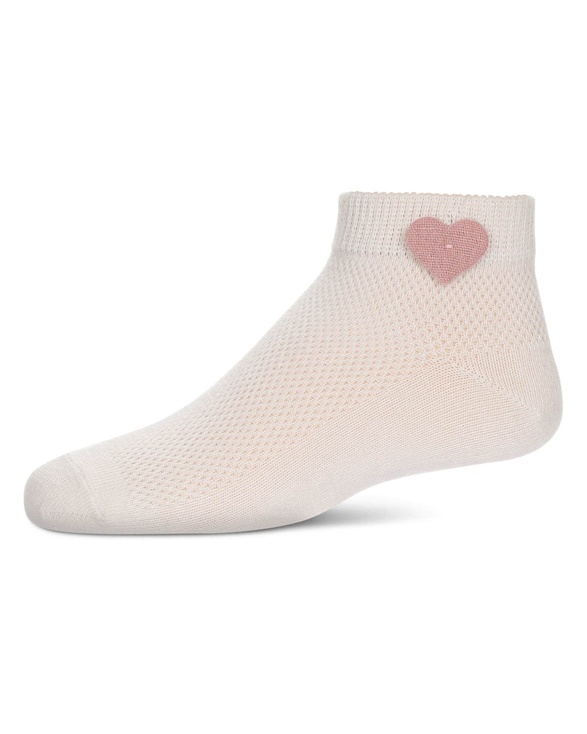 Girls' Welt Applique Anklet Socks : Color: Pink