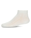 Girls' Open Work Anklet Socks : Color: Winter White