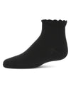 Girls' Crochet Ruffle Anklet Socks : Color: Black