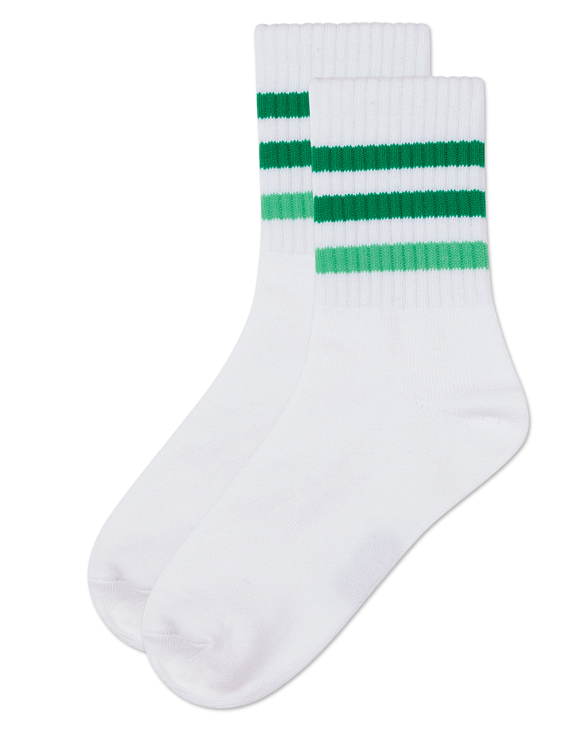 Girls' Two Tone Varsity Stripe Crew Socks : Color: Blue