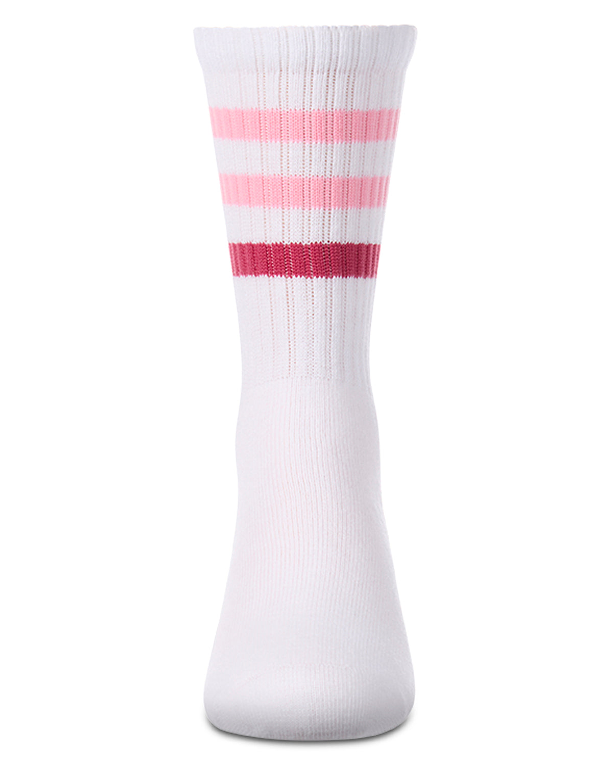 Girls' Two Tone Varsity Stripe Crew Socks