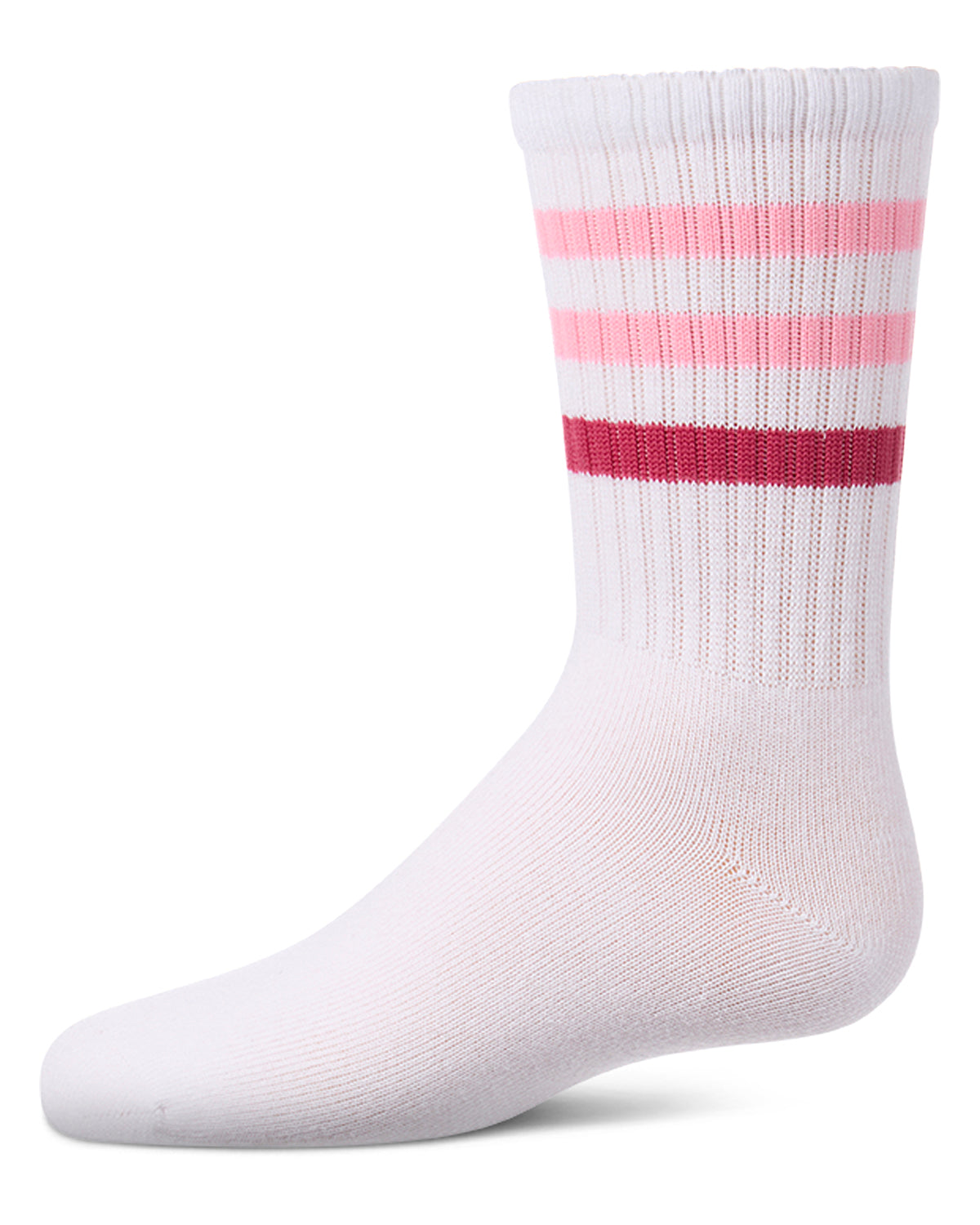 Girls' Two Tone Varsity Stripe Crew Socks