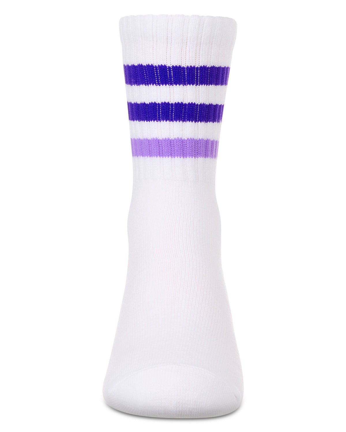 Girls' Two Tone Varsity Stripe Crew Socks : Color: Blue