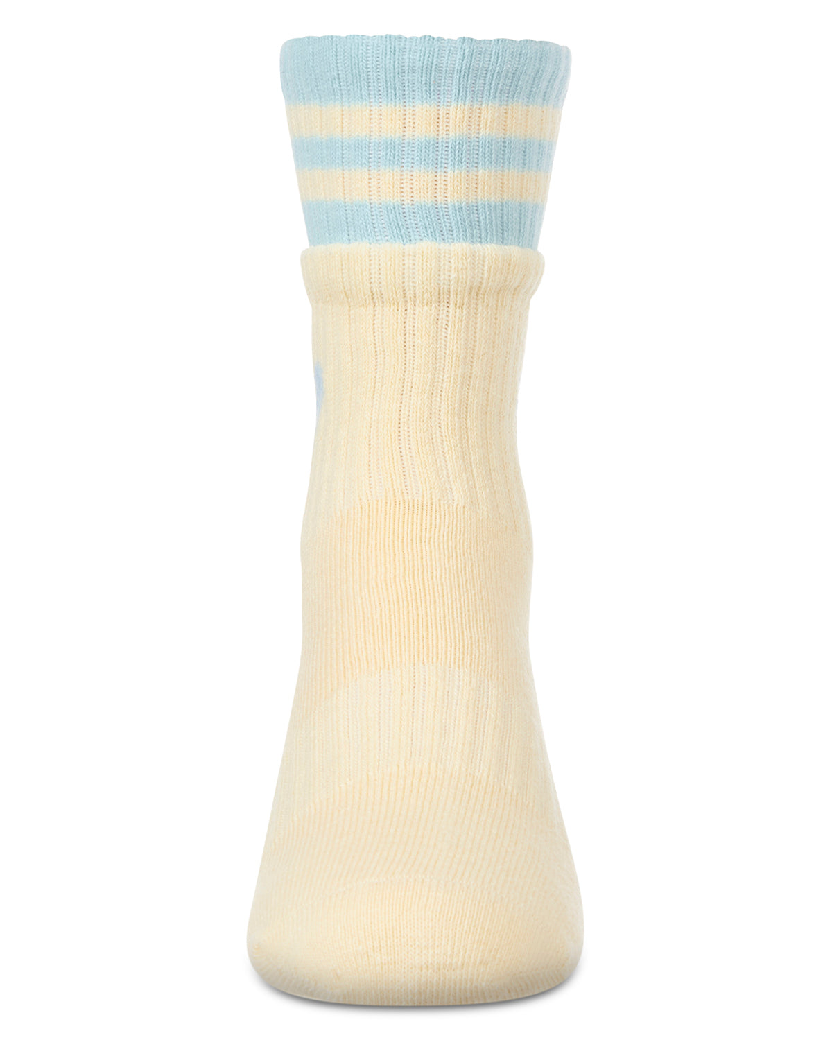 Girl's Sport Rib Heart Crew Socks : Color: White