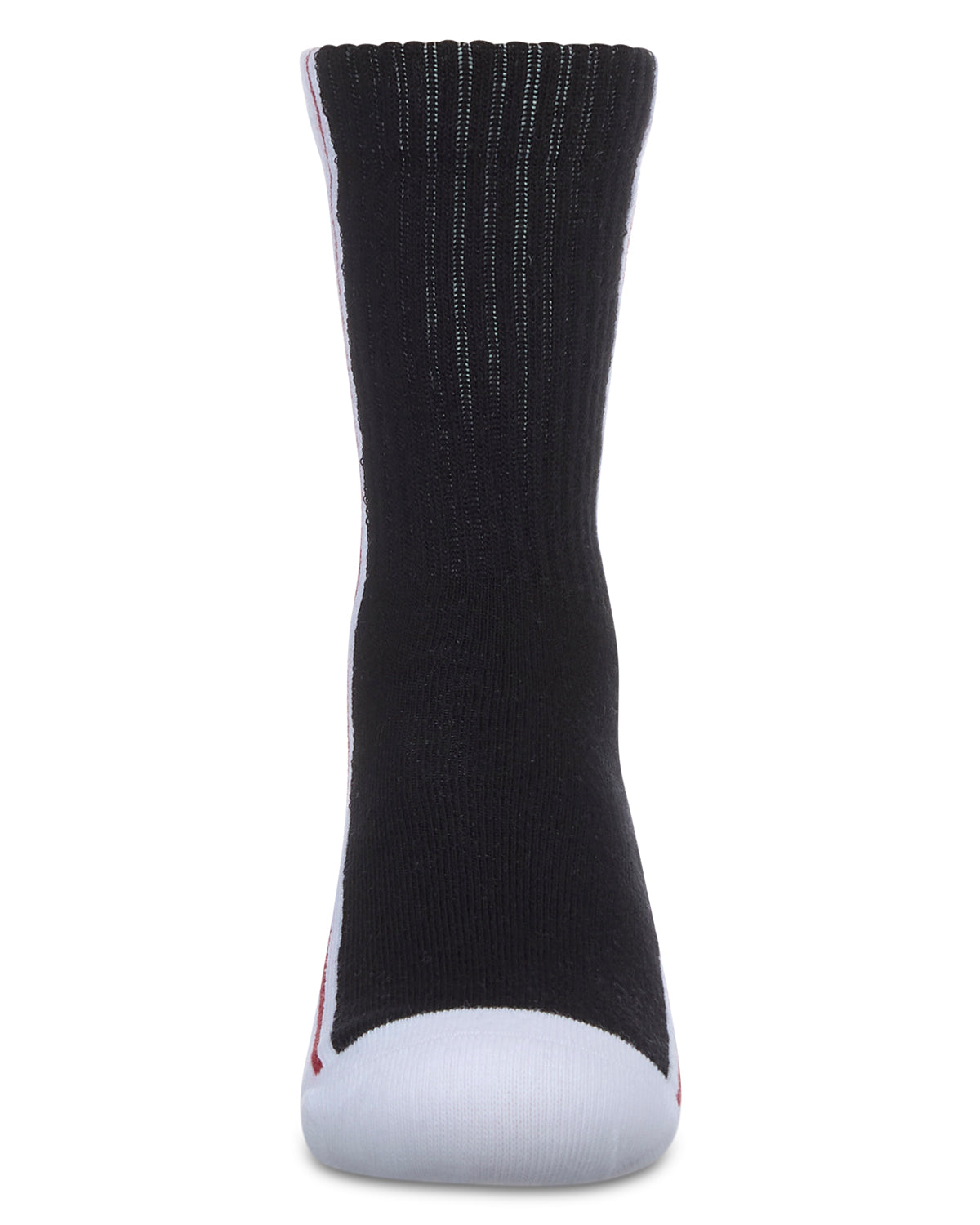 Girls' Color Block Stripe Crew Socks : Color: Black