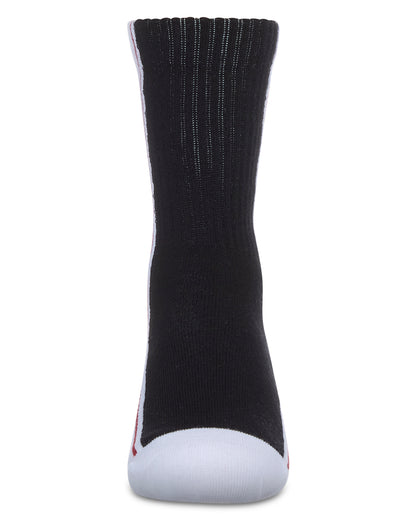 Girls' Color Block Stripe Crew Socks : Color: Black