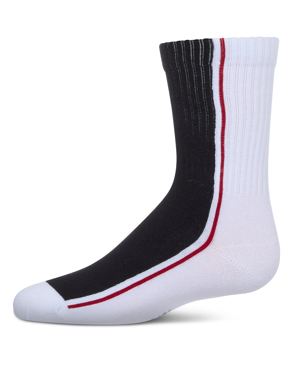Girls' Color Block Stripe Crew Socks : Color: Black
