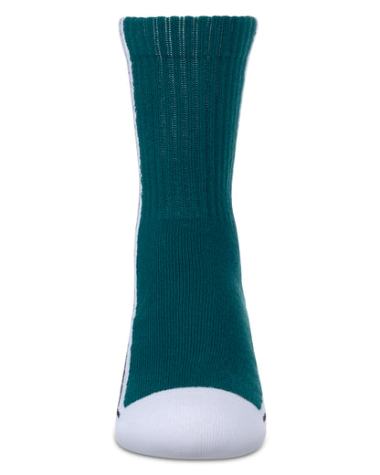 Girls' Color Block Stripe Crew Socks : Color: Black