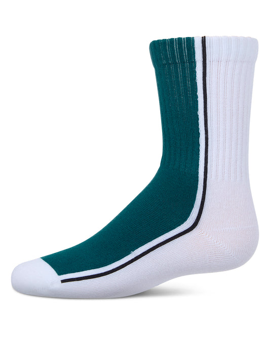 Girls' Color Block Stripe Crew Socks : Color: Blue