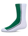 Girls' Color Block Stripe Crew Socks : Color: Green