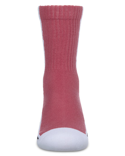 Girls' Color Block Stripe Crew Socks : Color: Black