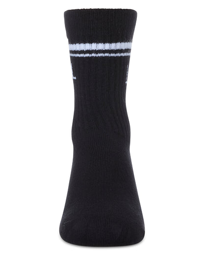 Girl's LOL Athletic Crew Socks : Color: Black