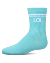 Girl's LOL Athletic Crew Socks : Color: Seafoam