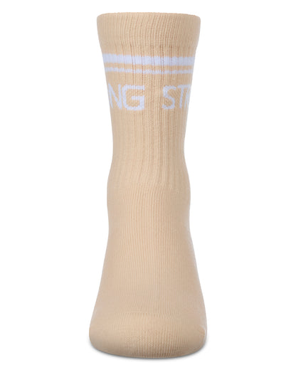 Girls' INSPO Athletic Crew Socks : Color: Pink