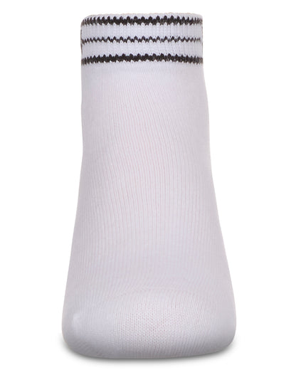 Girls' M Multi Line Anklet Socks : Color: Denim