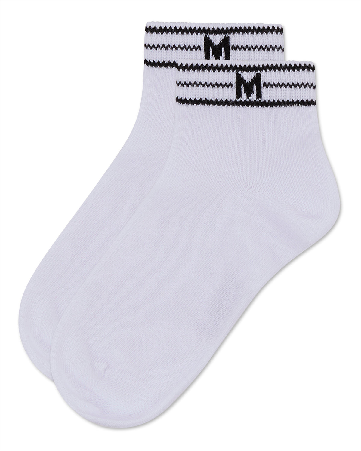 Girls' M Multi Line Anklet Socks : Color: Denim