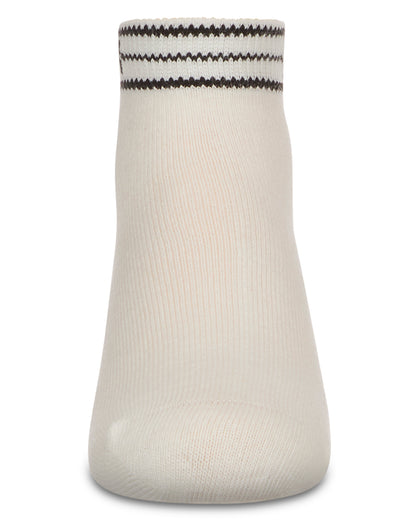 Girls' M Multi Line Anklet Socks : Color: Denim