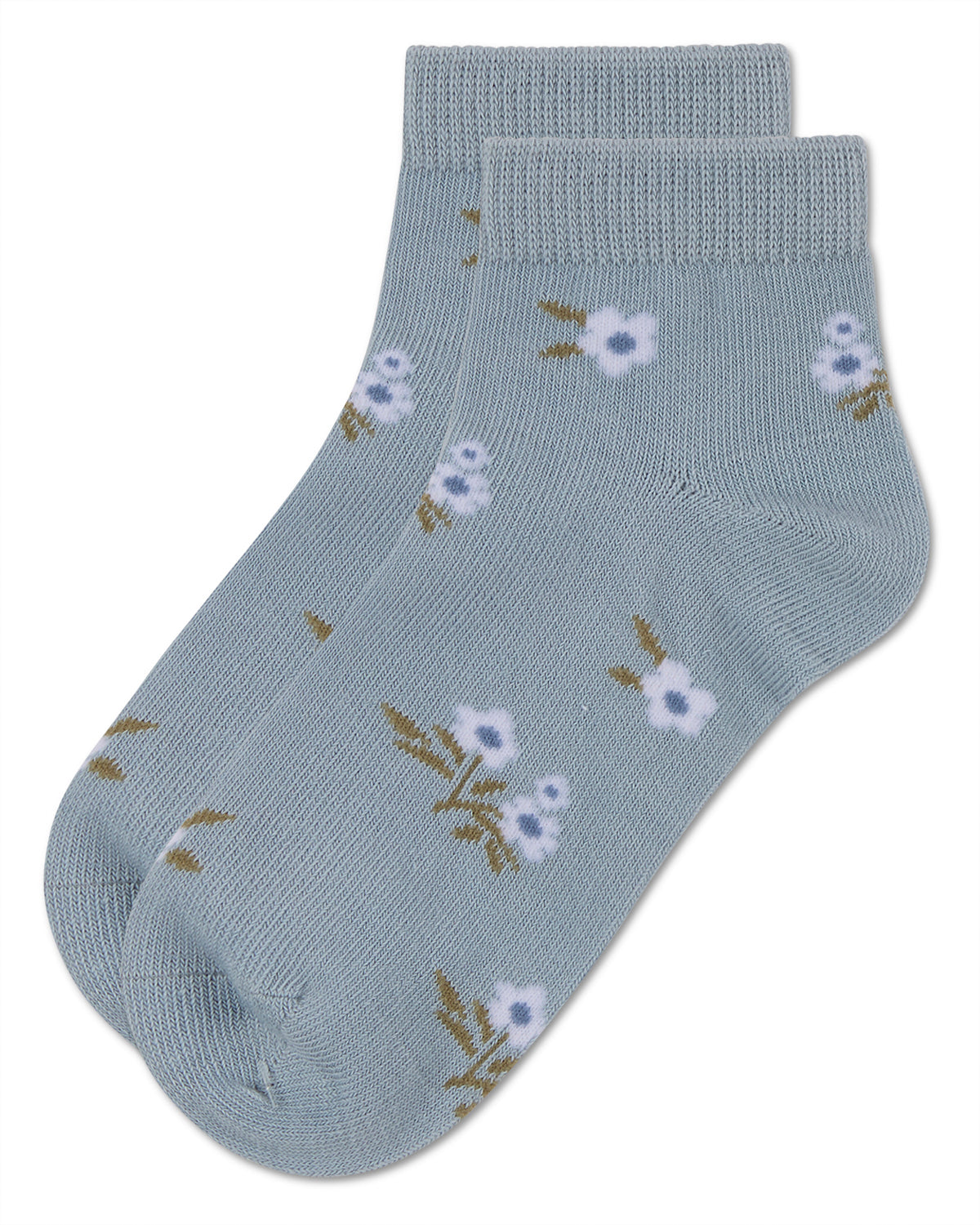 Girls' Blissful Bloom Anklet Socks : Color: Light Blue