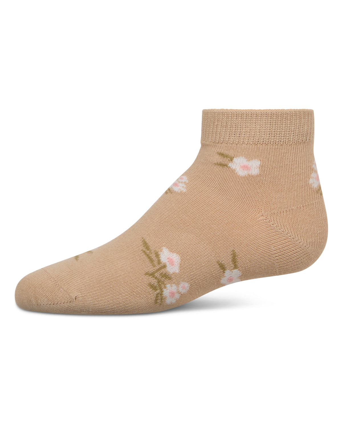 Girls' Blissful Bloom Anklet Socks : Color: Tan