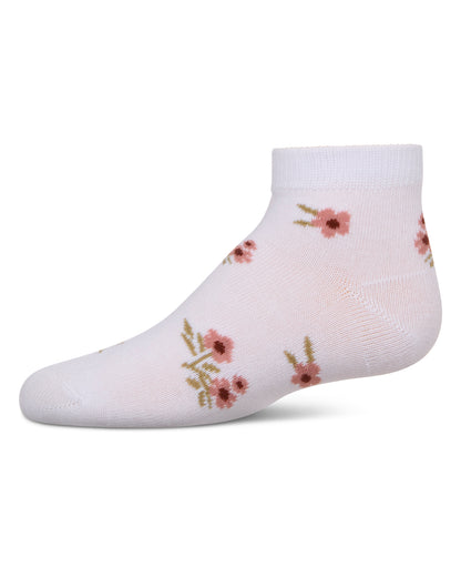 Girls' Blissful Bloom Anklet Socks : Color: White