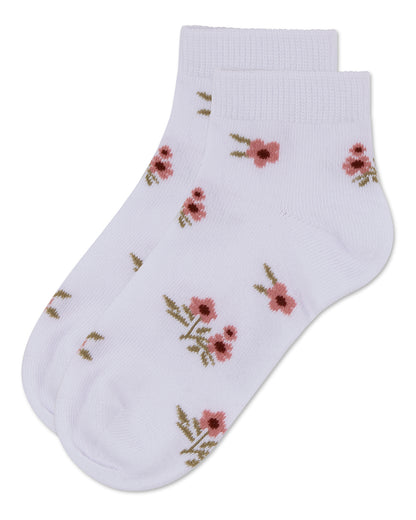 Girls' Blissful Bloom Anklet Socks : Color: Light Blue