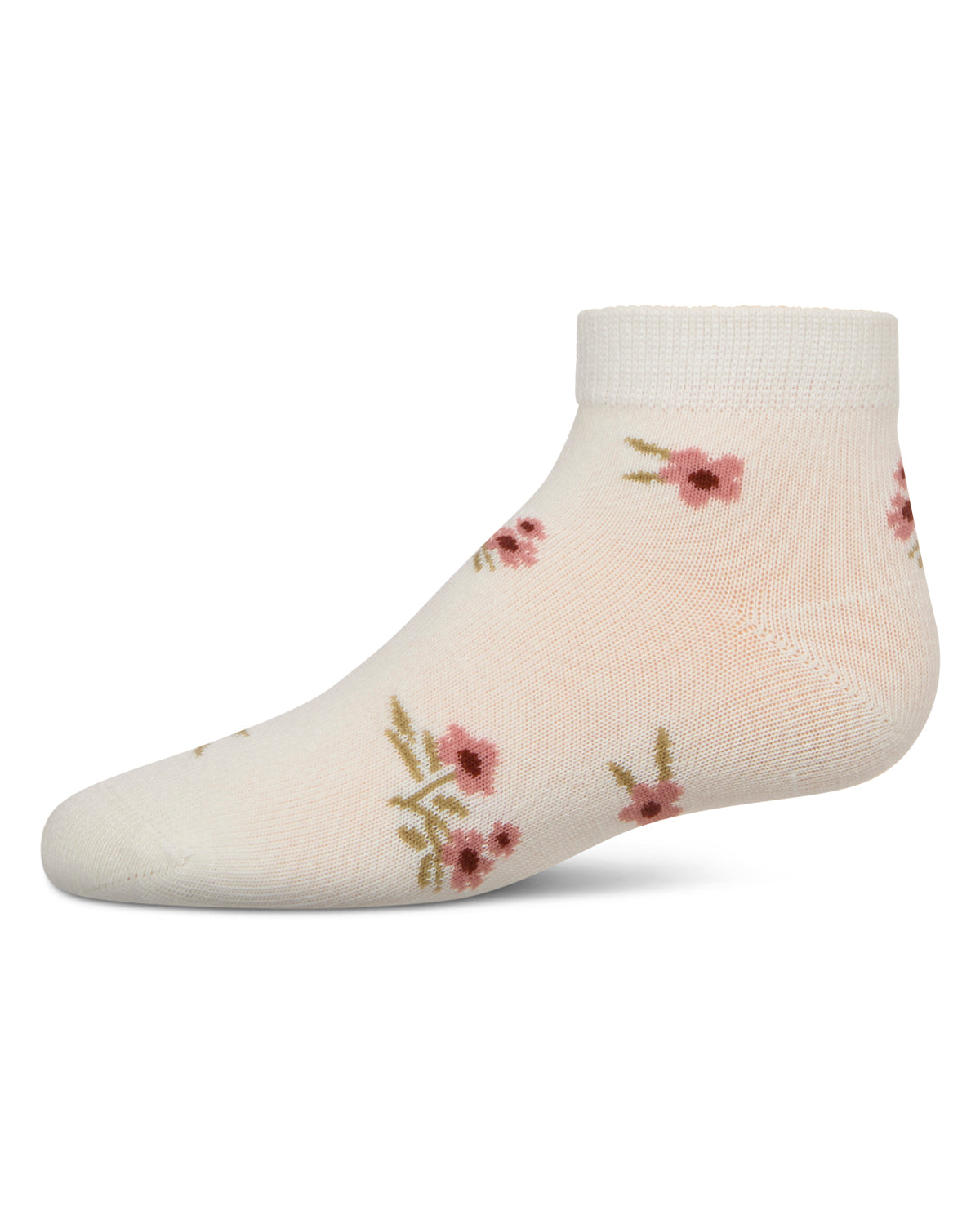 Girls' Blissful Bloom Anklet Socks : Color: Winter White