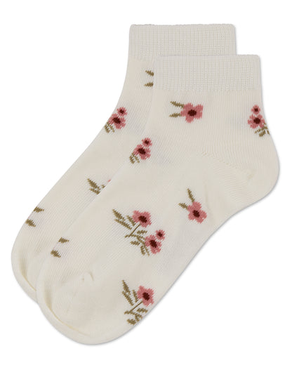 Girls' Blissful Bloom Anklet Socks : Color: Light Blue