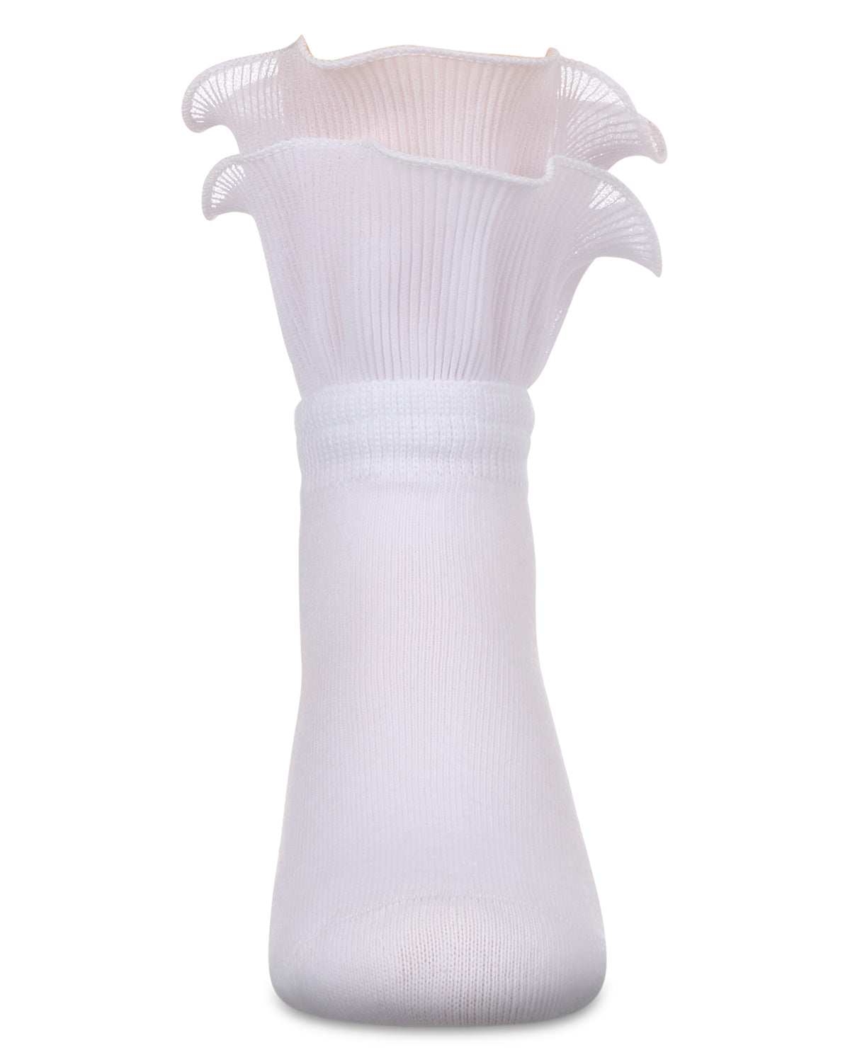 Girls' Dual Layer Ruffle Anklet Socks : Color: Black