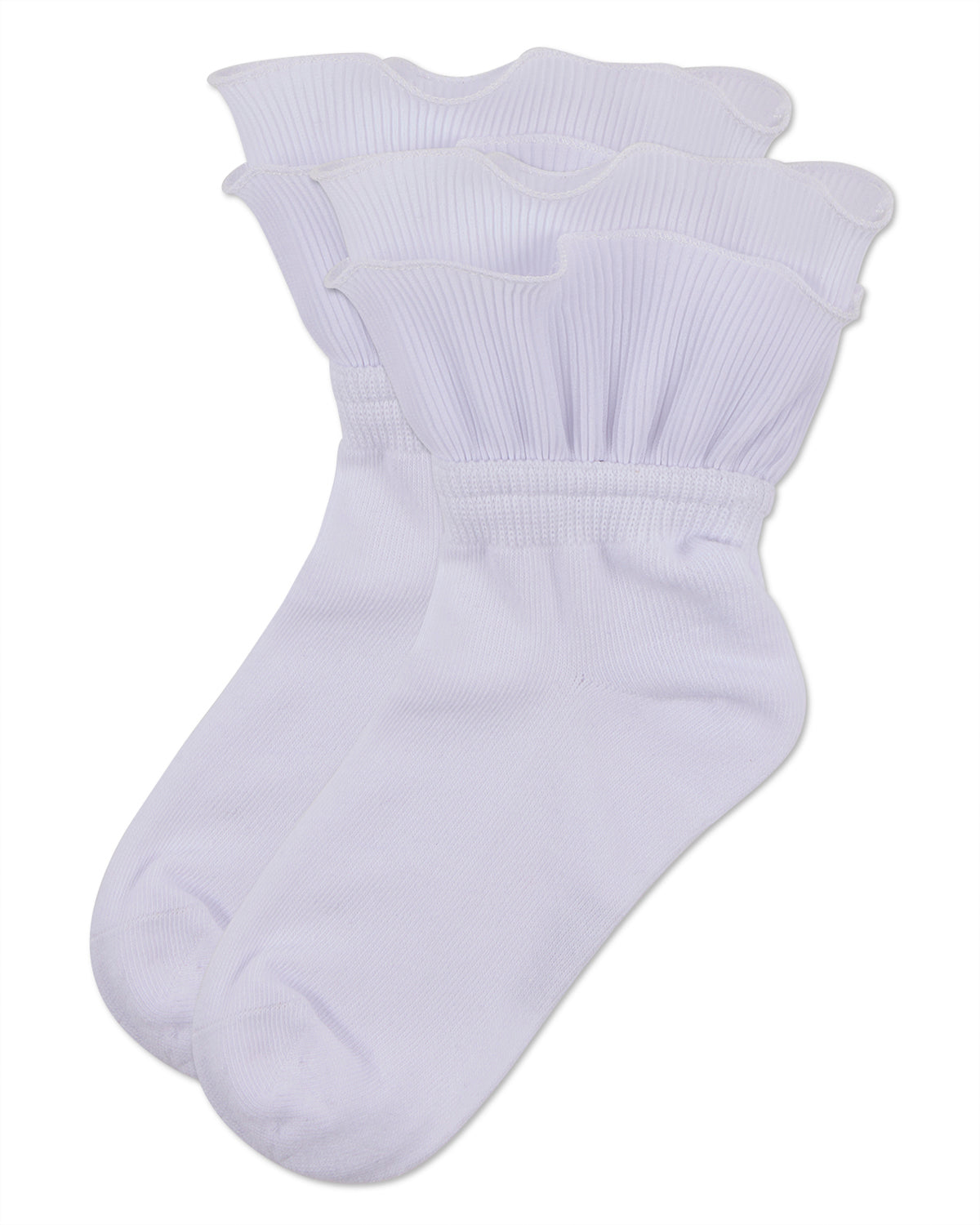 Girls' Dual Layer Ruffle Anklet Socks : Color: Black