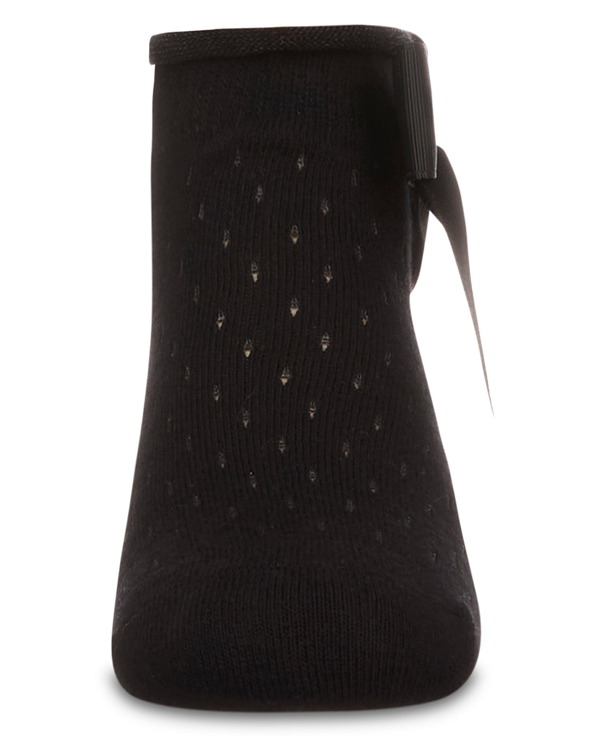 Girls Pointelle Soft Stretch Cotton Anklet Socks : Color: Black