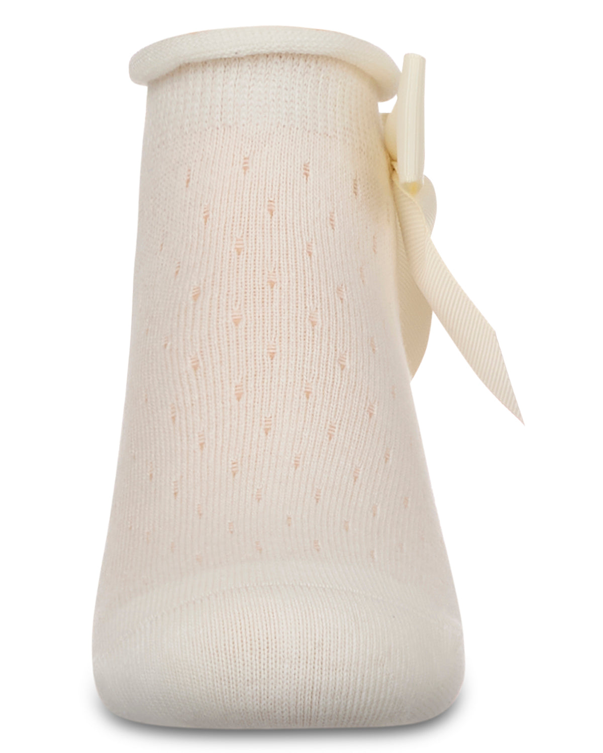 Girls Pointelle Soft Stretch Cotton Anklet Socks : Color: Black