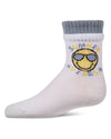 Girls "Summer Vibes" Cotton Blend Double-Layer-Look Crew Sock