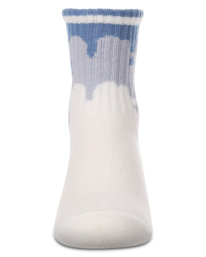 Kids "Paint Drip" Ribbed Cotton-Blend Novelty Crew Sock