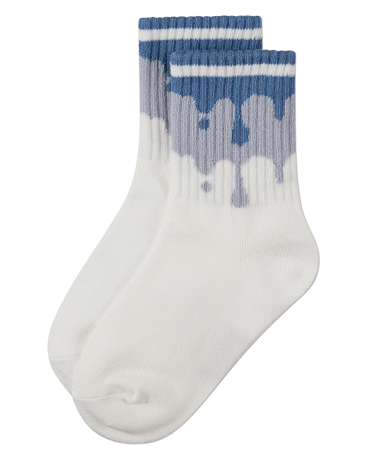 Kids "Paint Drip" Ribbed Cotton-Blend Novelty Crew Sock