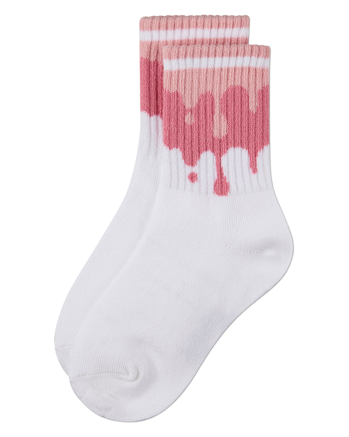 Kids "Paint Drip" Ribbed Cotton-Blend Novelty Crew Sock