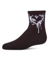 Kids Unisex "Dripping Heart" Cotton Blend Novelty Crew Sock