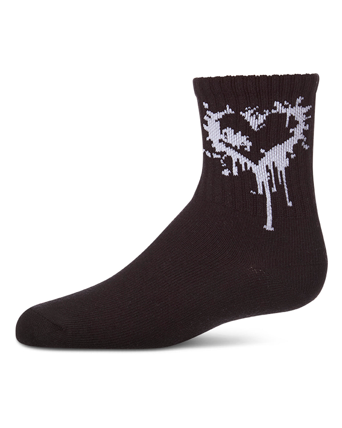 Kids Unisex "Dripping Heart" Cotton Blend Novelty Crew Sock
