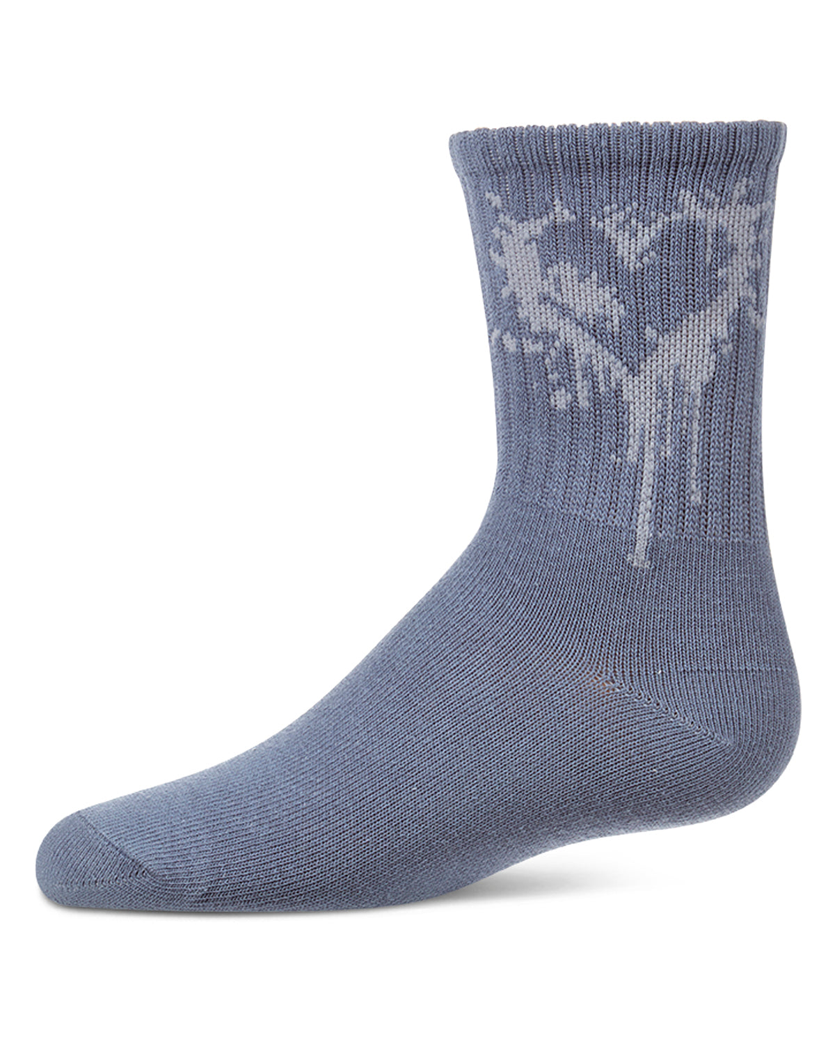 Kids Unisex "Dripping Heart" Cotton Blend Novelty Crew Sock