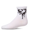 Kids Unisex "Dripping Heart" Cotton Blend Novelty Crew Sock