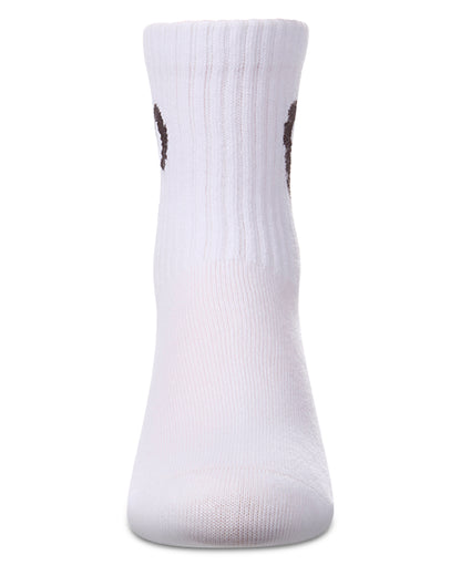 Girls Ribbed Pointelle Cotton-Rich Crew Sock with Open Heart Graphic