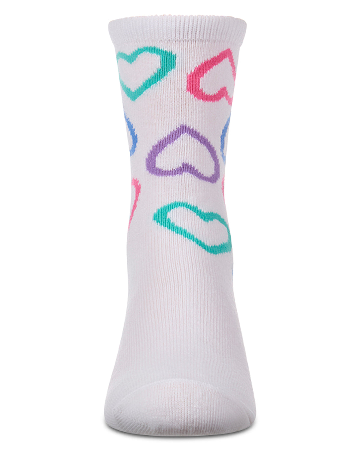 Girls "All Over Hearts" Cotton-Rich Novelty Crew Sock