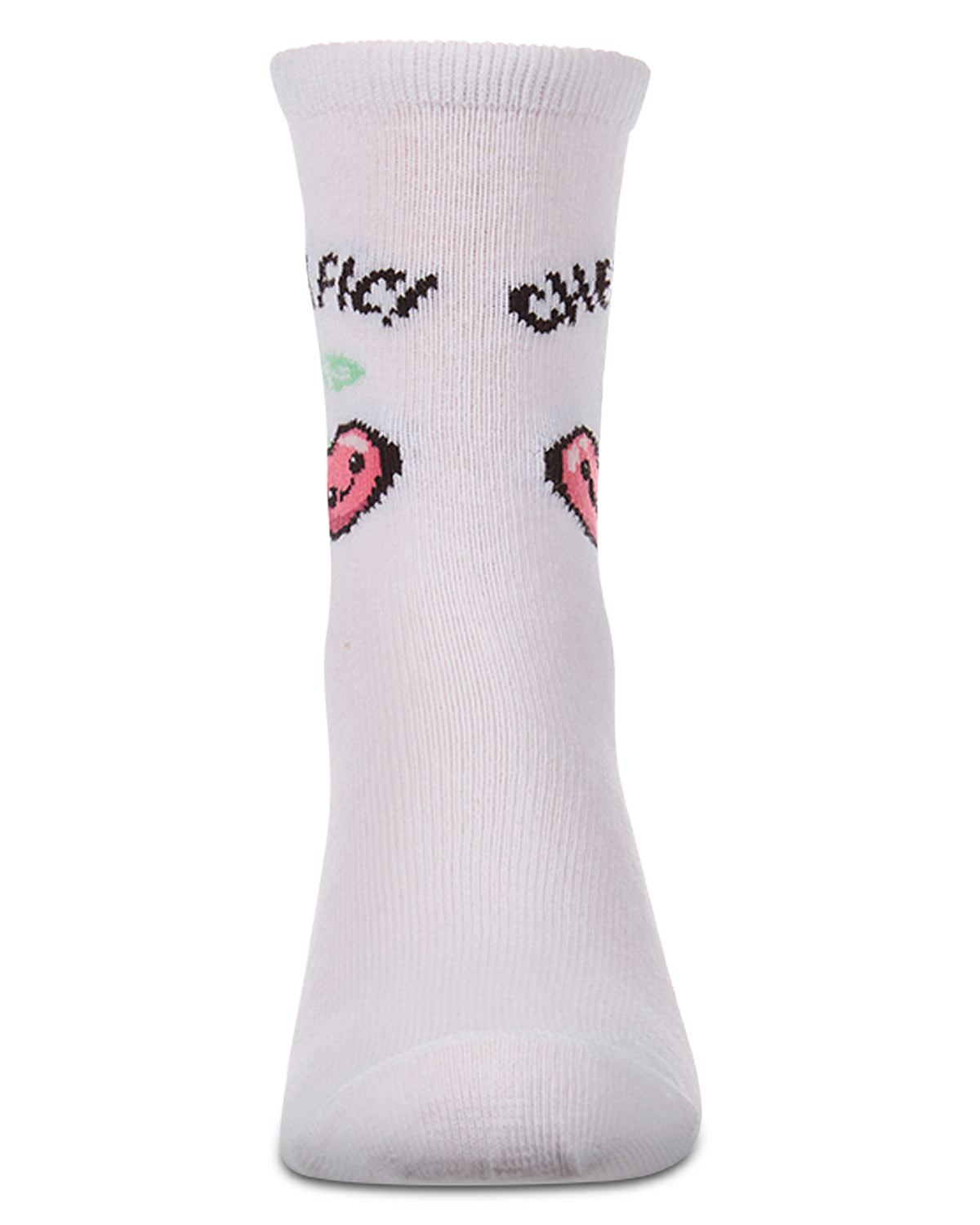 Kids Unisex "Cherrific" Cotton-Rich Mini-Ribbed Novelty Crew Sock
