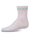 Girls "Pastel Race Car"-Themed Cotton-Rich Crew Sock