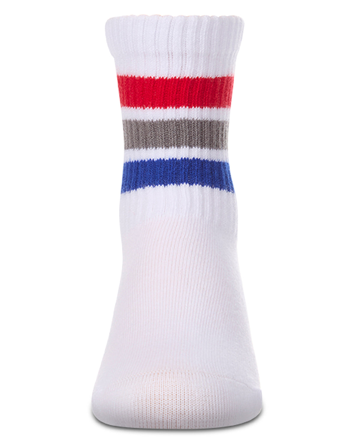 Kids Ribbed Cotton-Rich Triple-Stripe Varsity Crew Sock