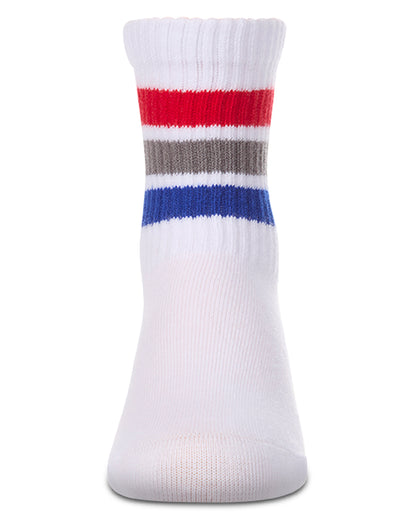 Kids Ribbed Cotton-Rich Triple-Stripe Varsity Crew Sock