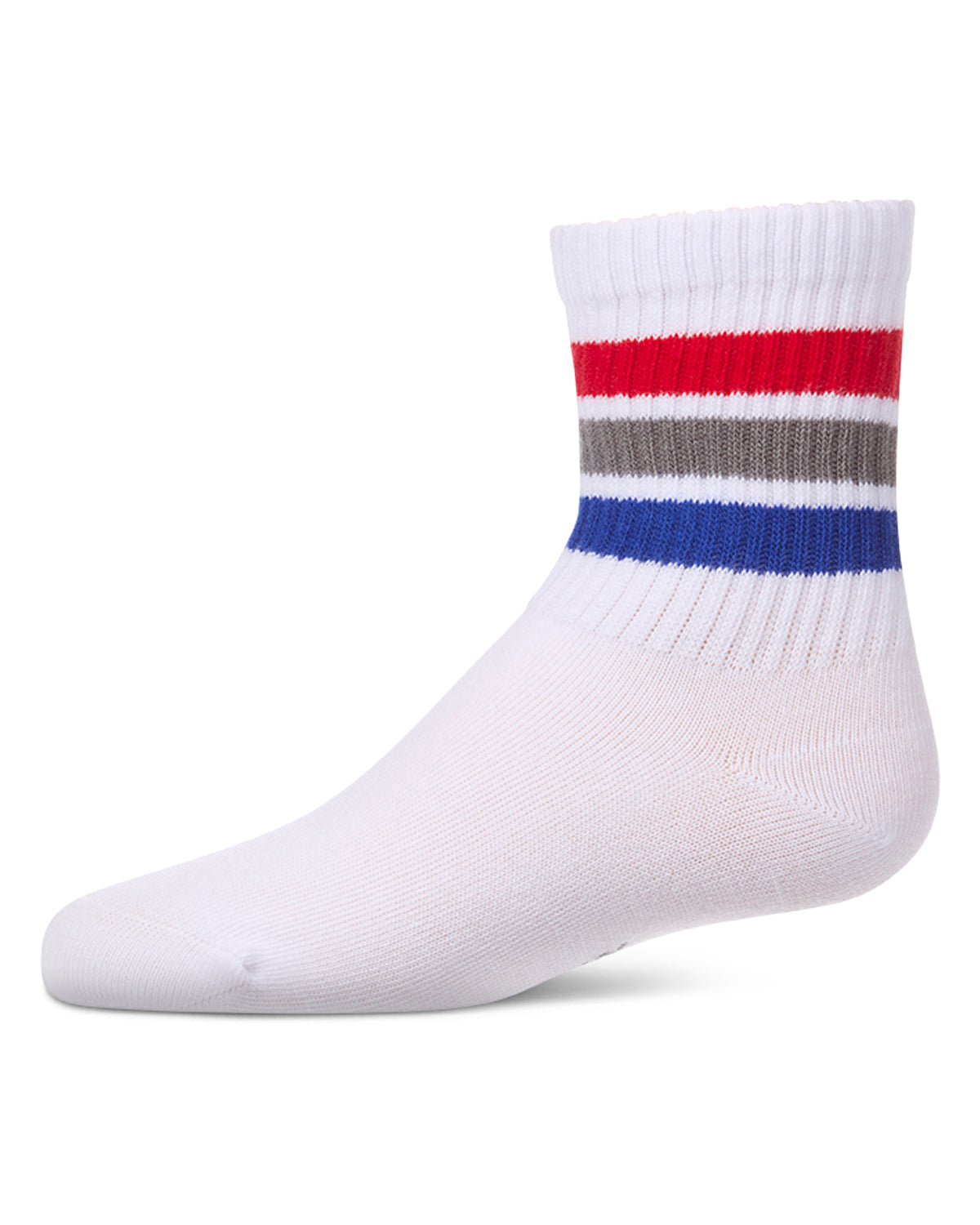 Kids Ribbed Cotton-Rich Triple-Stripe Varsity Crew Sock