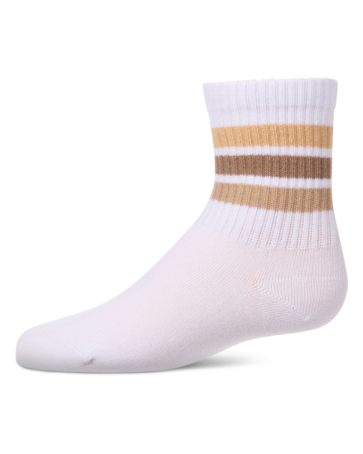 Kids Ribbed Cotton-Rich Triple-Stripe Varsity Crew Sock